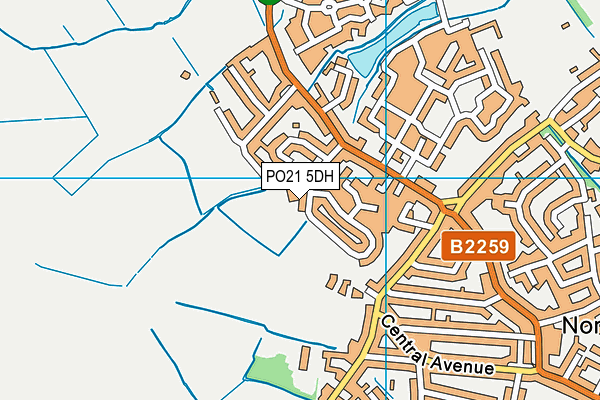 PO21 5DH map - OS VectorMap District (Ordnance Survey)