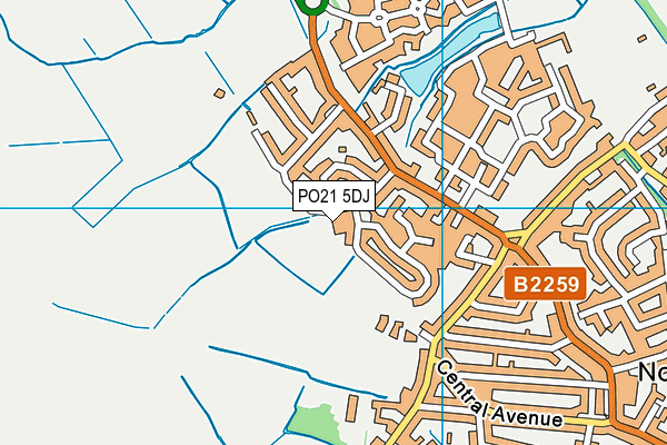 PO21 5DJ map - OS VectorMap District (Ordnance Survey)
