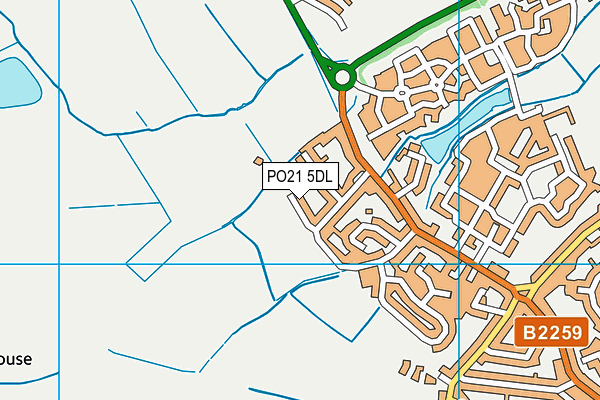 PO21 5DL map - OS VectorMap District (Ordnance Survey)