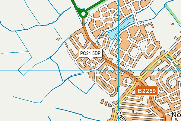 PO21 5DP map - OS VectorMap District (Ordnance Survey)