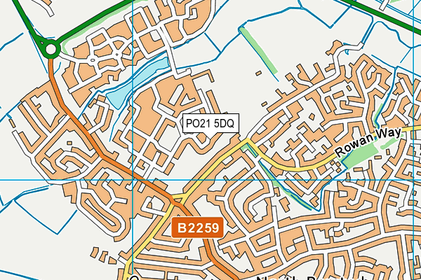 PO21 5DQ map - OS VectorMap District (Ordnance Survey)