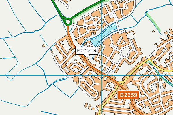 PO21 5DR map - OS VectorMap District (Ordnance Survey)