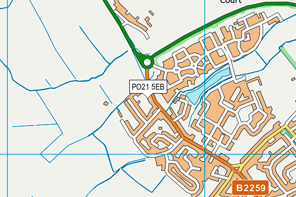 PO21 5EB map - OS VectorMap District (Ordnance Survey)