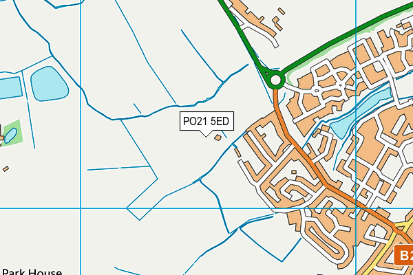 PO21 5ED map - OS VectorMap District (Ordnance Survey)