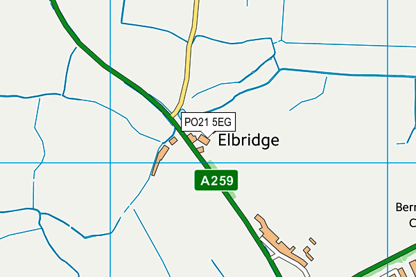 PO21 5EG map - OS VectorMap District (Ordnance Survey)