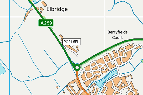 PO21 5EL map - OS VectorMap District (Ordnance Survey)