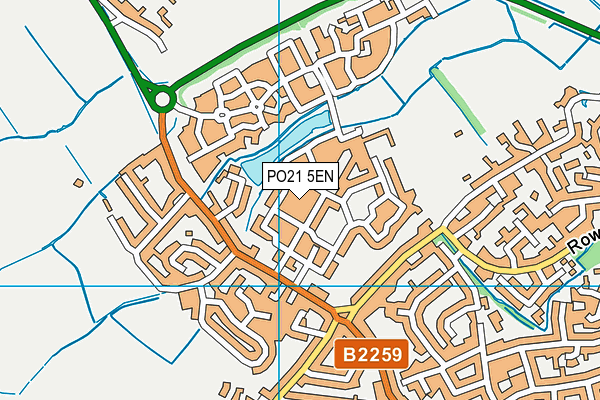 PO21 5EN map - OS VectorMap District (Ordnance Survey)
