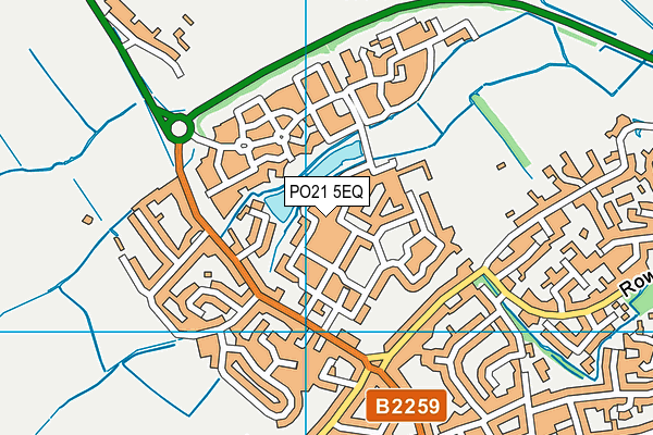 PO21 5EQ map - OS VectorMap District (Ordnance Survey)