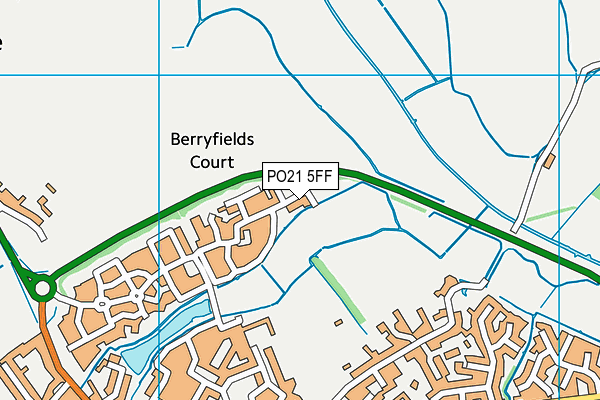 Bersted Park Community Centre map (PO21 5FF) - OS VectorMap District (Ordnance Survey)