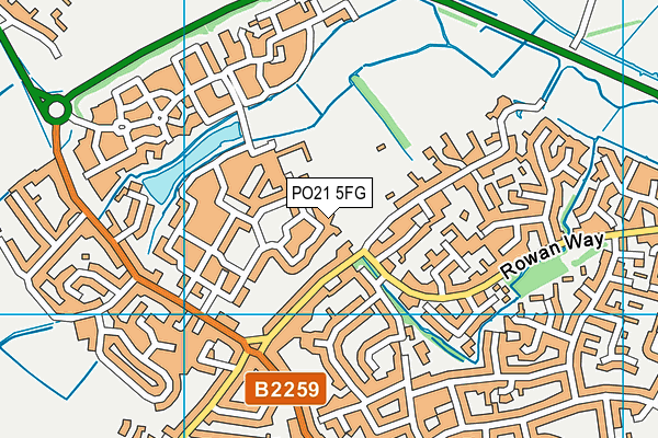 PO21 5FG map - OS VectorMap District (Ordnance Survey)