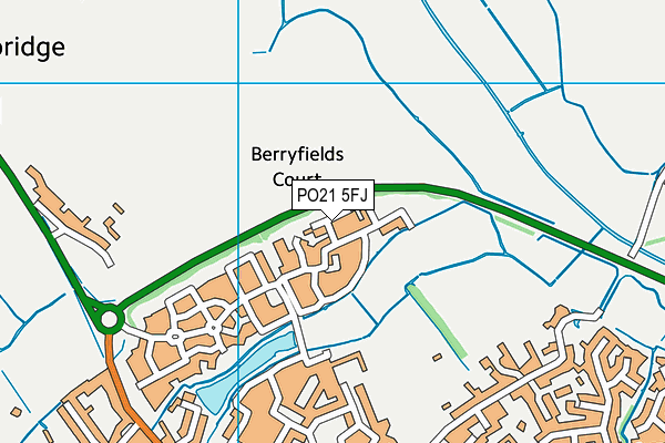 PO21 5FJ map - OS VectorMap District (Ordnance Survey)