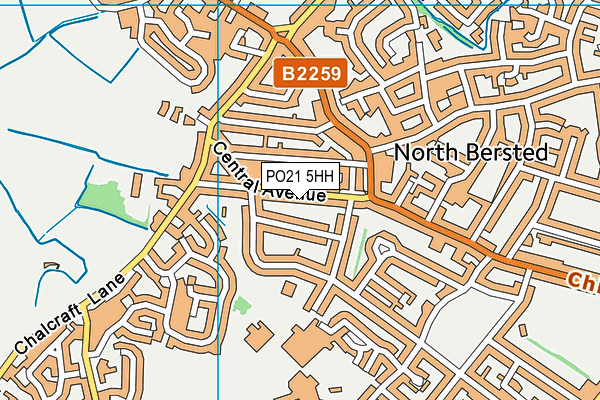 PO21 5HH map - OS VectorMap District (Ordnance Survey)