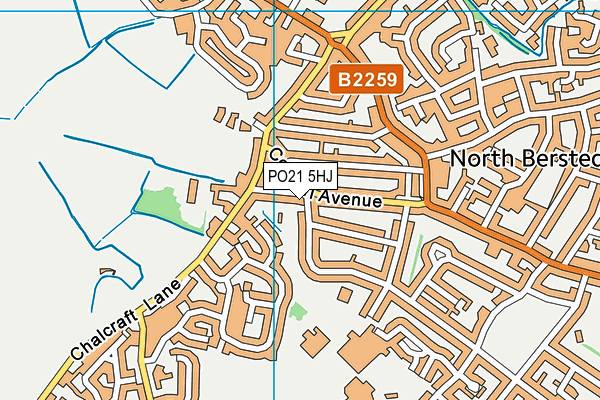 PO21 5HJ map - OS VectorMap District (Ordnance Survey)