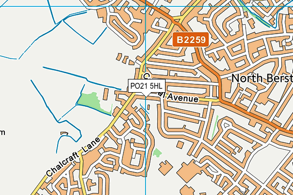 PO21 5HL map - OS VectorMap District (Ordnance Survey)