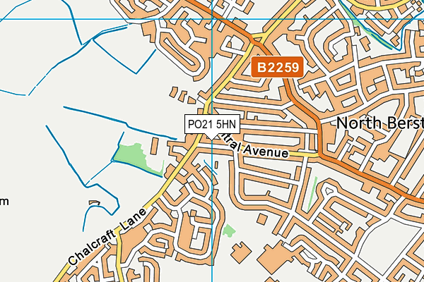PO21 5HN map - OS VectorMap District (Ordnance Survey)