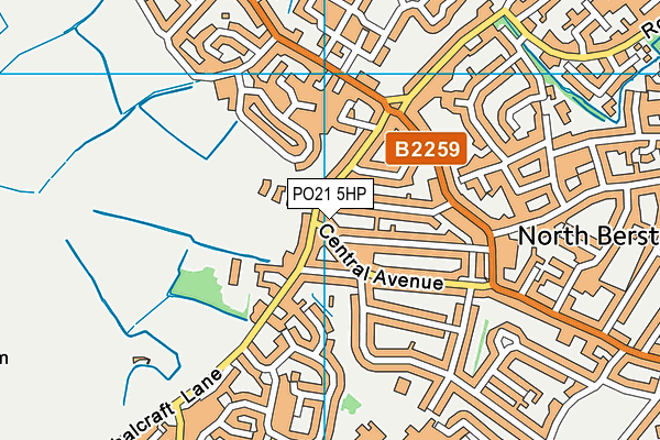 PO21 5HP map - OS VectorMap District (Ordnance Survey)