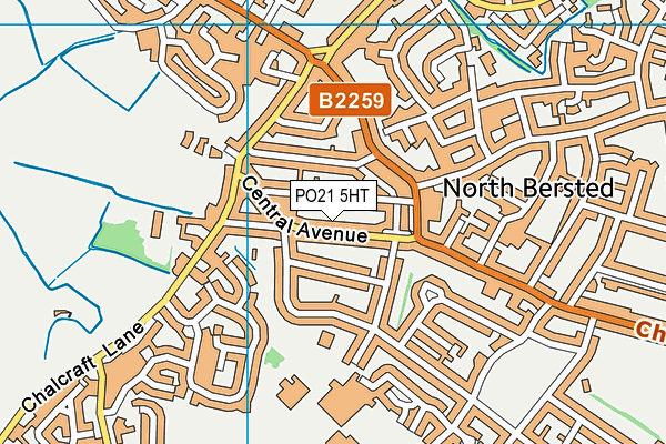 PO21 5HT map - OS VectorMap District (Ordnance Survey)