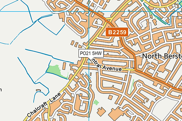 PO21 5HW map - OS VectorMap District (Ordnance Survey)