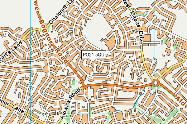 PO21 5QU map - OS VectorMap District (Ordnance Survey)