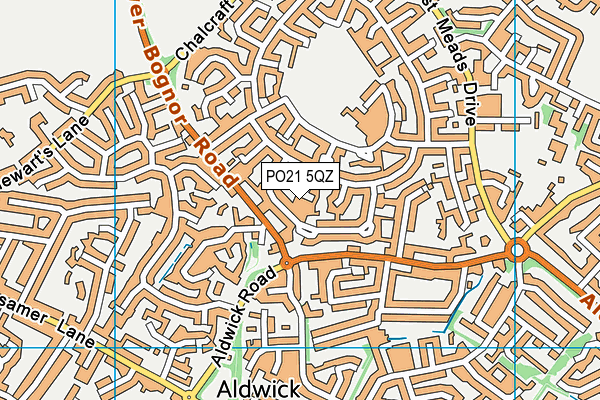 PO21 5QZ map - OS VectorMap District (Ordnance Survey)