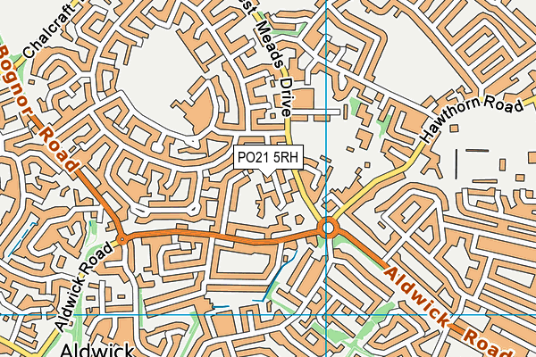 PO21 5RH map - OS VectorMap District (Ordnance Survey)