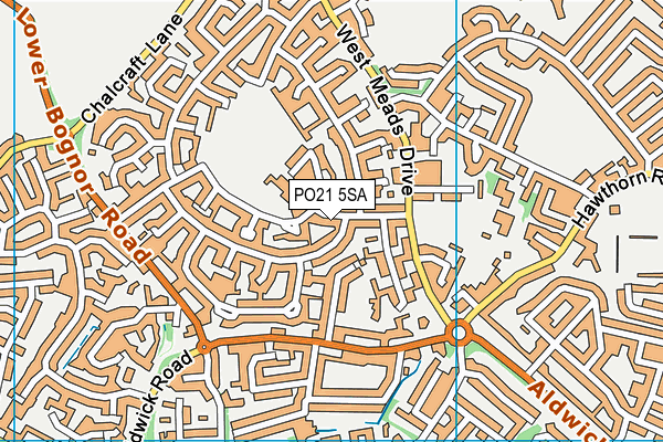 PO21 5SA map - OS VectorMap District (Ordnance Survey)