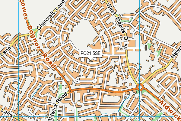 PO21 5SE map - OS VectorMap District (Ordnance Survey)
