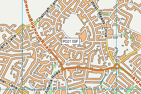 PO21 5SF map - OS VectorMap District (Ordnance Survey)