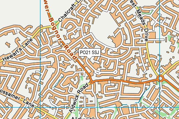 PO21 5SJ map - OS VectorMap District (Ordnance Survey)