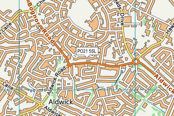 PO21 5SL map - OS VectorMap District (Ordnance Survey)