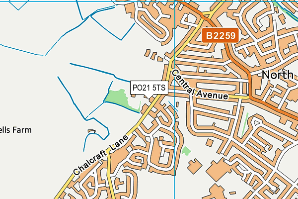 PO21 5TS map - OS VectorMap District (Ordnance Survey)