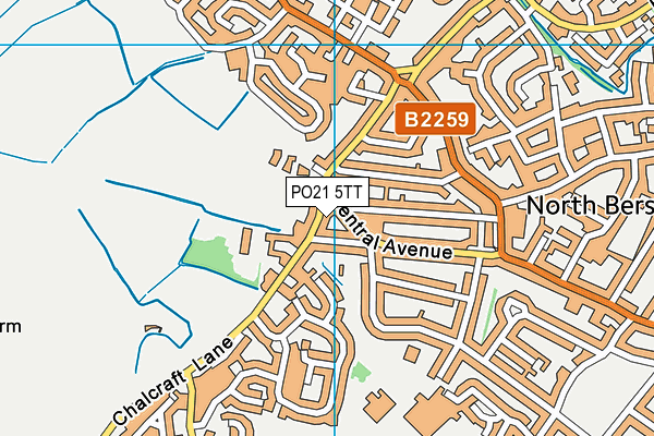 PO21 5TT map - OS VectorMap District (Ordnance Survey)