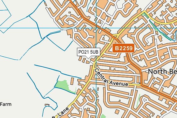 PO21 5UB map - OS VectorMap District (Ordnance Survey)