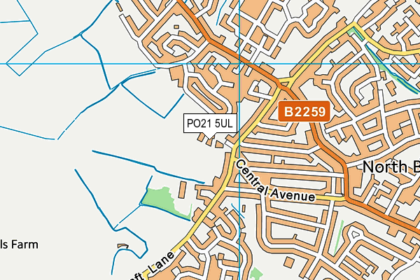 PO21 5UL map - OS VectorMap District (Ordnance Survey)