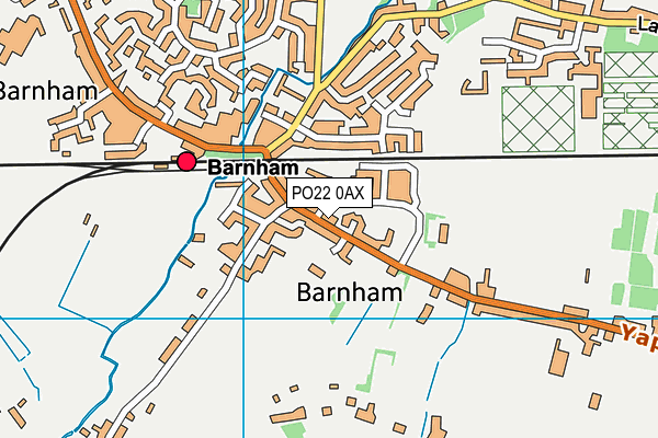 PO22 0AX map - OS VectorMap District (Ordnance Survey)