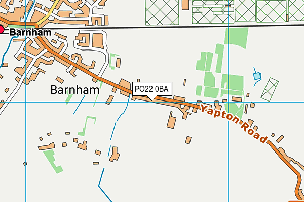 PO22 0BA map - OS VectorMap District (Ordnance Survey)