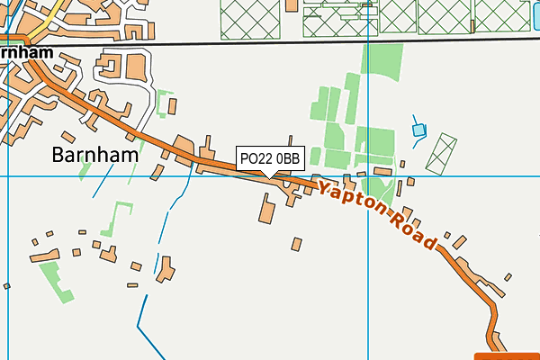 PO22 0BB map - OS VectorMap District (Ordnance Survey)