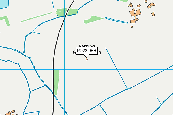 PO22 0BH map - OS VectorMap District (Ordnance Survey)