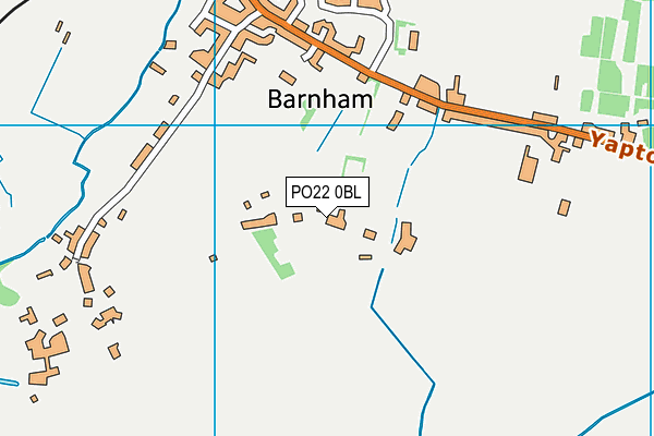 PO22 0BL map - OS VectorMap District (Ordnance Survey)