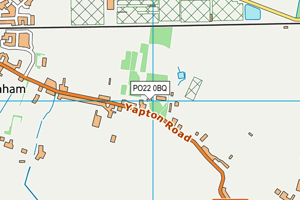 PO22 0BQ map - OS VectorMap District (Ordnance Survey)