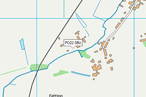 PO22 0BU map - OS VectorMap District (Ordnance Survey)