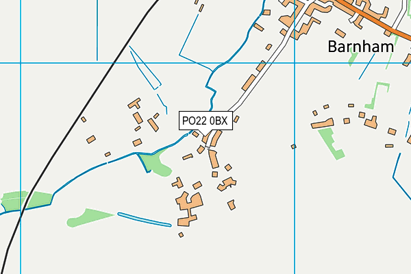 PO22 0BX map - OS VectorMap District (Ordnance Survey)