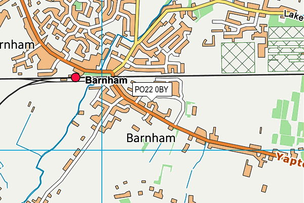 PO22 0BY map - OS VectorMap District (Ordnance Survey)