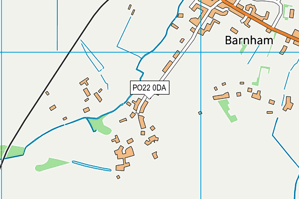 PO22 0DA map - OS VectorMap District (Ordnance Survey)