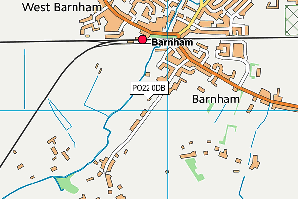 PO22 0DB map - OS VectorMap District (Ordnance Survey)