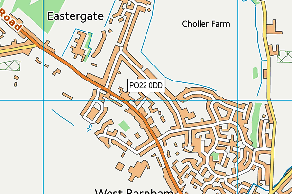PO22 0DD map - OS VectorMap District (Ordnance Survey)