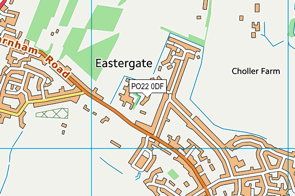 PO22 0DF map - OS VectorMap District (Ordnance Survey)