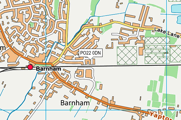 PO22 0DN map - OS VectorMap District (Ordnance Survey)