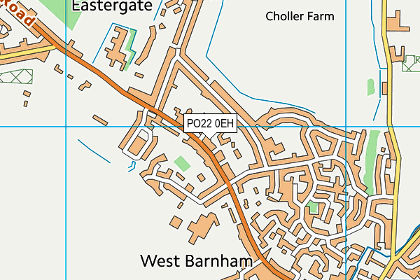 PO22 0EH map - OS VectorMap District (Ordnance Survey)