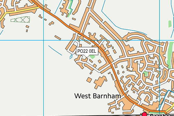 PO22 0EL map - OS VectorMap District (Ordnance Survey)